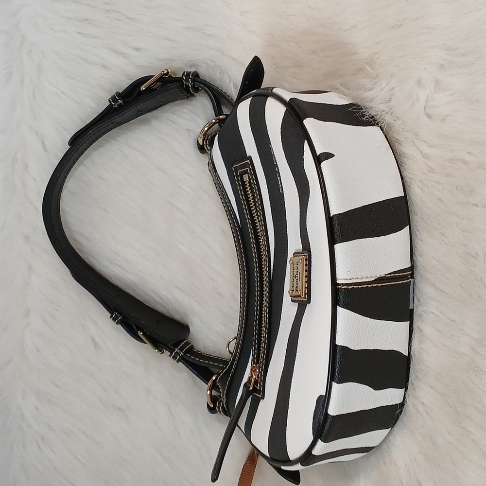 Dooney & Bourke Zebra Stripe Hobo/ Shoulder Bag - Picture 4 of 11